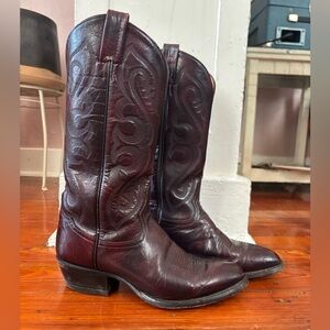 Tony Lama Dark Burgundy Western Boots